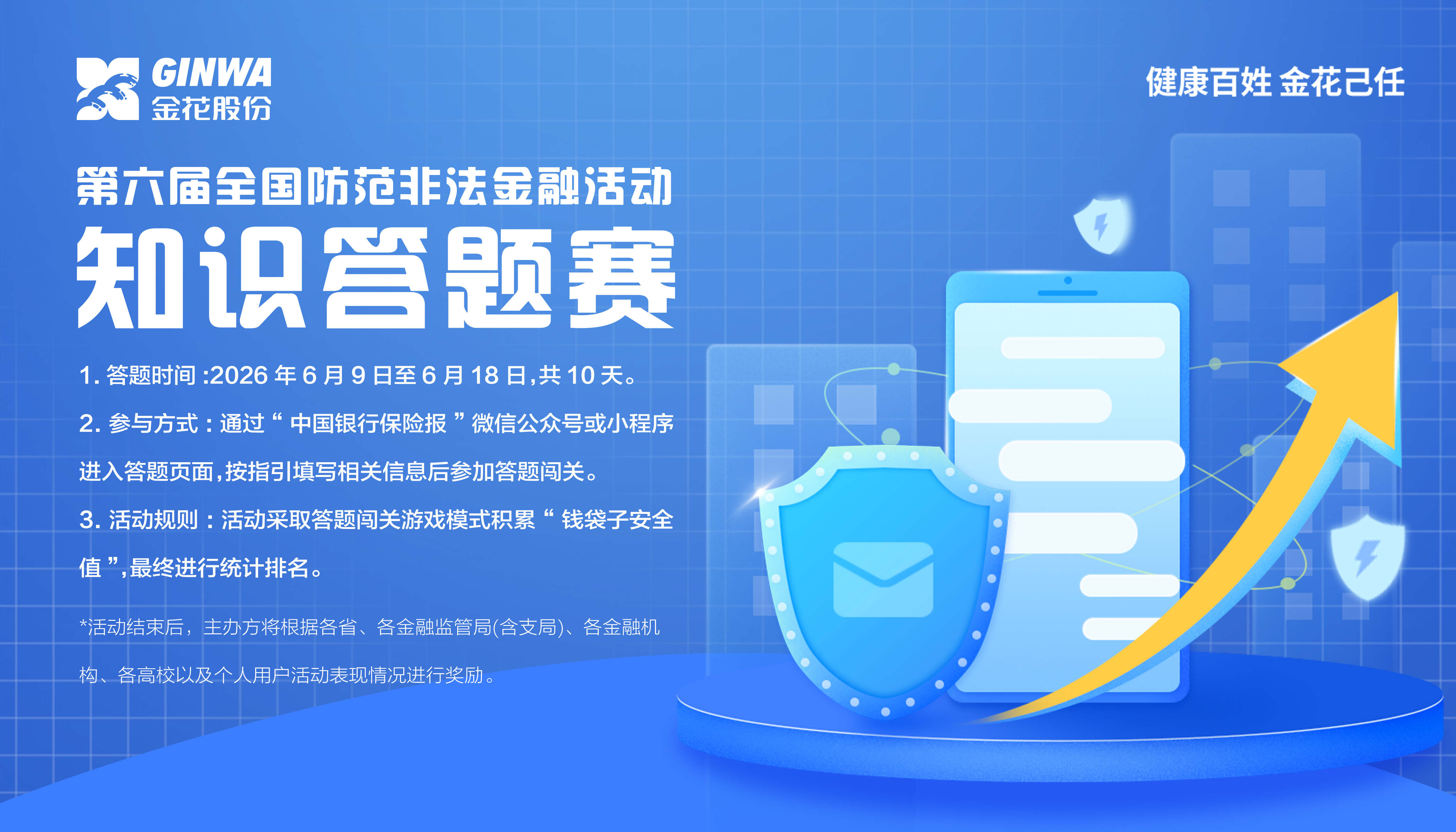 第六届全国防范非法金融活动知识答题赛开始了！